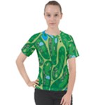 Golf Course Par Golf Course Green Women s Sport Raglan T-Shirt