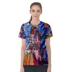Beauty Stained Glass Castle Building Women s Cotton T-Shirt