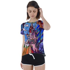 Short Sleeve Open Back T-Shirt 