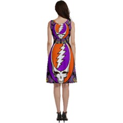 Sleeveless V-Neck Skater Dress with Pockets 