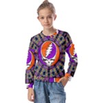 Gratefuldead Grateful Dead Pattern Kids  Long Sleeve T-Shirt with Frill 