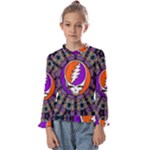 Gratefuldead Grateful Dead Pattern Kids  Frill Detail T-Shirt