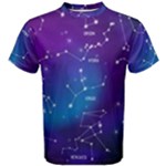 Realistic Night Sky With Constellations Men s Cotton T-Shirt
