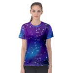 Realistic Night Sky With Constellations Women s Sport Mesh T-Shirt