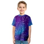 Realistic Night Sky With Constellations Kids  Sport Mesh T-Shirt
