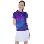Realistic Night Sky With Constellations Women s Polo T-Shirt