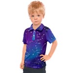 Realistic Night Sky With Constellations Kids  Polo T-Shirt