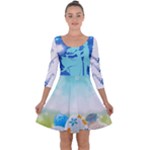 4.5 D5 Quarter Sleeve Skater Dress