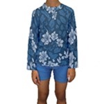 Pattern Flower Nature Kids  Long Sleeve Swimwear