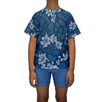 Pattern Flower Nature Kids  Short Sleeve Swimwear
