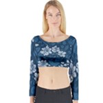 Pattern Flower Nature Long Sleeve Crop Top