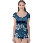 Pattern Flower Nature Boyleg Leotard 