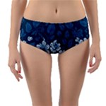 Pattern Flower Nature Reversible Mid-Waist Bikini Bottoms