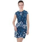 Pattern Flower Nature Drawstring Hooded Dress
