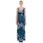 Pattern Flower Nature Thigh Split Maxi Dress