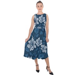 Midi Tie-Back Chiffon Dress 