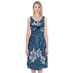 Pattern Flower Nature Midi Sleeveless Dress