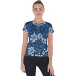 Pattern Flower Nature Short Sleeve Sports Top 