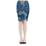 Pattern Flower Nature Midi Wrap Pencil Skirt