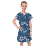 Pattern Flower Nature Kids  Drop Waist Dress