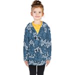 Pattern Flower Nature Kids  Double Breasted Button Coat