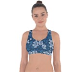 Pattern Flower Nature Cross String Back Sports Bra