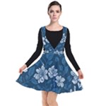 Pattern Flower Nature Plunge Pinafore Dress