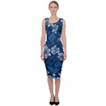 Pattern Flower Nature Sleeveless Pencil Dress
