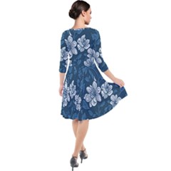Quarter Sleeve Waist Band Dress 