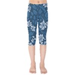 Pattern Flower Nature Kids  Capri Leggings 