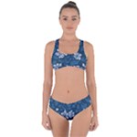 Pattern Flower Nature Criss Cross Bikini Set