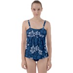 Pattern Flower Nature Twist Front Tankini Set