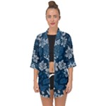 Pattern Flower Nature Open Front Chiffon Kimono
