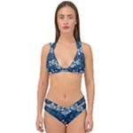 Pattern Flower Nature Double Strap Halter Bikini Set