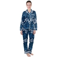 Women s Long Sleeve Satin Pajamas Set 
