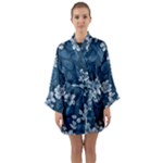 Pattern Flower Nature Long Sleeve Satin Kimono