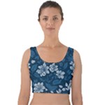 Pattern Flower Nature Velvet Crop Top