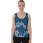 Pattern Flower Nature Velvet Tank Top