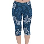 Pattern Flower Nature Velvet Capri Leggings 