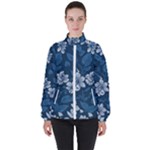Pattern Flower Nature Women s High Neck Windbreaker