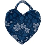 Pattern Flower Nature Giant Heart Shaped Tote