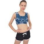 Pattern Flower Nature V-Back Sports Bra
