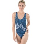 Pattern Flower Nature High Leg Strappy Swimsuit