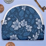 Pattern Flower Nature Horseshoe Style Canvas Pouch