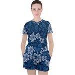 Pattern Flower Nature Women s T-Shirt and Shorts Set