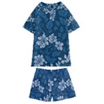 Pattern Flower Nature Kids  Swim T-Shirt and Shorts Set