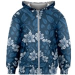Pattern Flower Nature Kids  Zipper Hoodie Without Drawstring