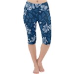 Pattern Flower Nature Lightweight Velour Cropped Yoga Leggings