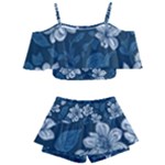 Pattern Flower Nature Kids  Off Shoulder Skirt Bikini