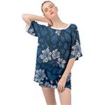 Pattern Flower Nature Oversized Chiffon Top